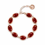 Vergoldetes Silberarmband 925 mit Bernstein