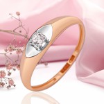 Goldring Rotgold 585 mit Zirkonia