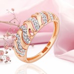 Goldring Rotgold 585 mit Zirkonia