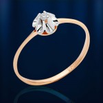 Кольцо с бриллиантами золотое