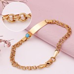 Kinderarmband mit Gravurplatte Gelbgold 585