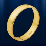 Кольцо обручальное желтое золото 