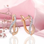 Russisches Gold 585 Ohrringe Zirkonia