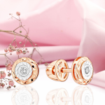 Goldohrstecker "Disko". Diamanten