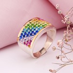 Silberring mit Gold und Zirkonia kaufen