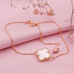 Rotgold 585 Goldarmband mit Perlmutt ⌀10 mm