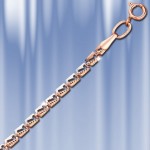 Russische Halskette & Armband, bicolor