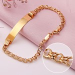 Kinderarmband mit Gravurplatte Gelbgold 585