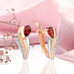 Goldohrringe 585 Granat