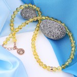 Vergoldetes Silbercollier mit Bernstein