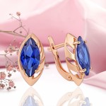 Ohrringe Rotgold 585 Saphir