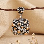 Серебряная подвеска 925 пробы с фианитами