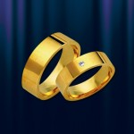 Обручальное кольцо из золота Европейка