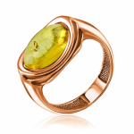 Vergoldeter Silberring mit Bernstein in Deutschland kaufen