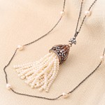 Серебряное колье с жемчугом