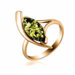 Vergoldeter Silberring mit Bernstein in Deutschland kaufen