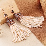 Позолоченные серьги с жемчугом