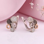 Серьги из серебра 925 пробы с фианитами