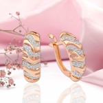 Russisches Gold 585 Ohrringe Zirkonia