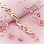 Armband aus Rotgold/Weissgold 585°