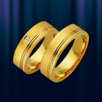 Золотое обручальное кольцо Европа Модерн