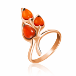 Vergoldeter Silberring mit Bernstein in Deutschland kaufen