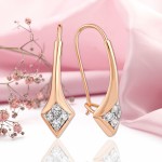 Russisches Gold 585 Ohrringe Zirkonia